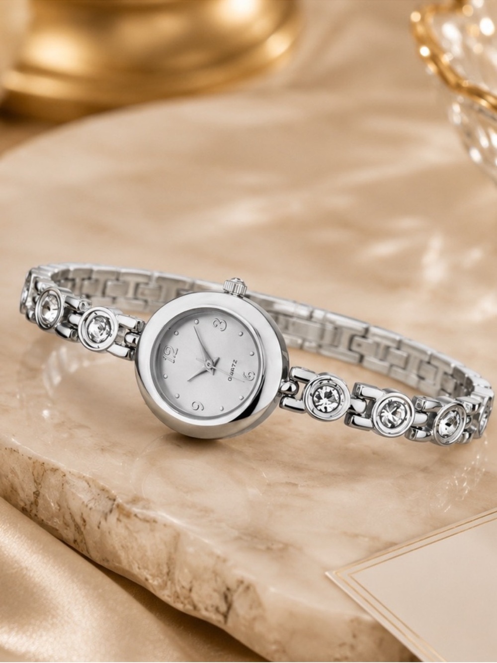 Regency Silver Crystal Bracelet Watch